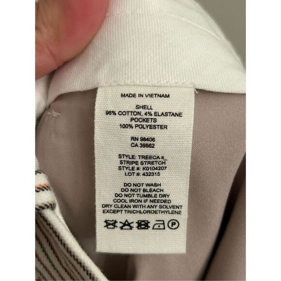 NWT Theory Treeca multi color stripe ankle pants size 6 - Picture 9 of 9